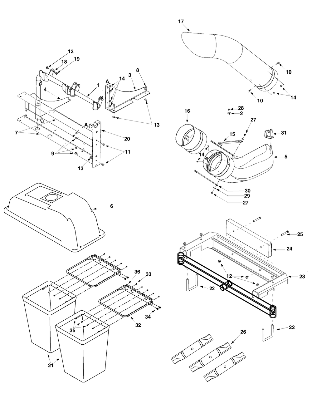 General Assembly Diagram and Parts List for 847 590100 Cub Cadet Lawn Tractor